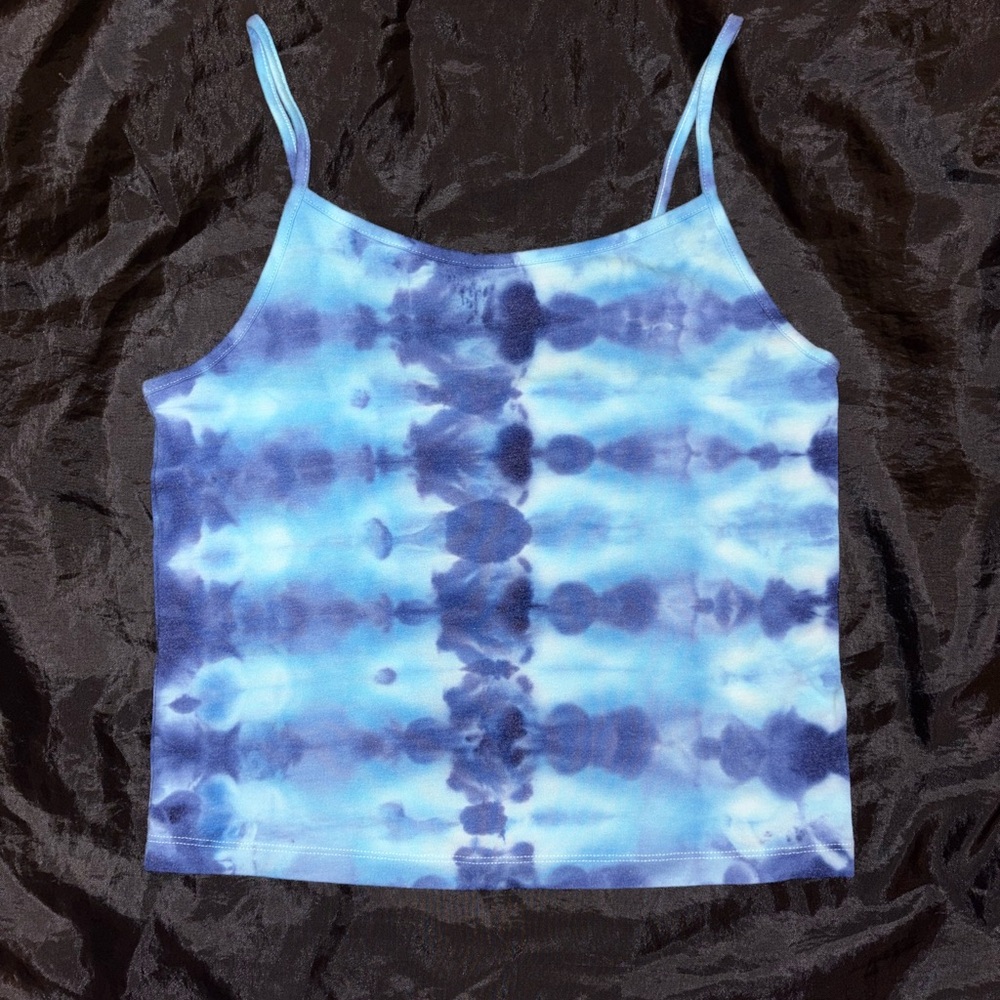 Blue Tie-Dye Women's Camisole Top